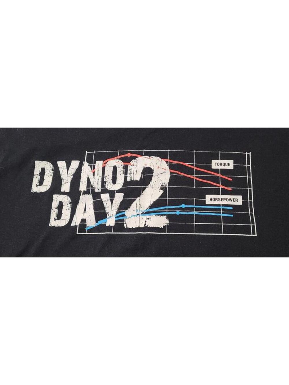 Dyno Day 2 Graphic Shirt Mens Size Medium Black Muscle Racing Torque Horsepower